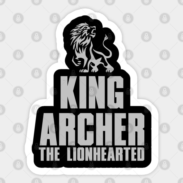 King Archer the Lion Hearted Sticker by WAGZMANIA